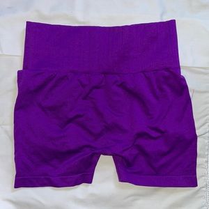 Purple Workout Biker Shorts